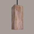 A19 Lighting Stone Pendant Brown - Black Cord & Canopy PN18011-BR-BCC-1LEDE26